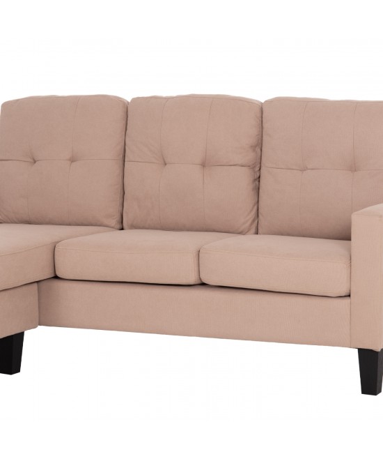 ΚΑΝΑΠΕΣ ΓΩΝΙΑ ΑΝΑΣΤΡΕΨΙΜΗ MEGGY HM3297.13 ΜΠΕΖ ΥΦΑΣΜΑ 184.5x75-129x86Yεκ.