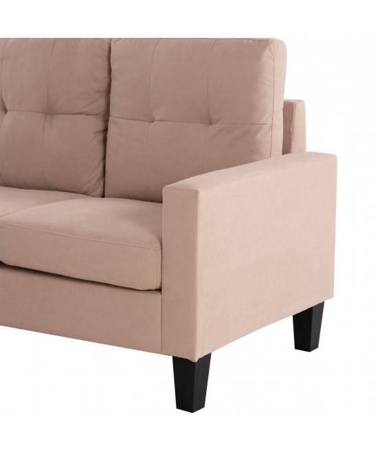 ΚΑΝΑΠΕΣ ΓΩΝΙΑ ΑΝΑΣΤΡΕΨΙΜΗ MEGGY HM3297.13 ΜΠΕΖ ΥΦΑΣΜΑ 184.5x75-129x86Yεκ.