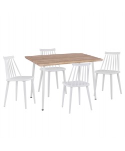 ΣΕΤ ΤΡΑΠΕΖΑΡΙΑΣ ΕΣ.ΧΩΡΟΥ 5ΤΜΧ PALOMA HM11389 ΛΕΥΚΟ-SONAMA MDF TOP