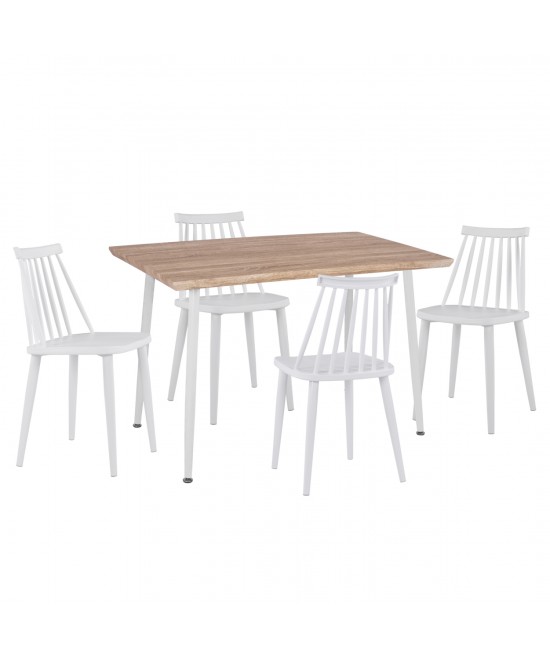 ΣΕΤ ΤΡΑΠΕΖΑΡΙΑΣ ΕΣ.ΧΩΡΟΥ 5ΤΜΧ PALOMA HM11389 ΛΕΥΚΟ-SONAMA MDF TOP
