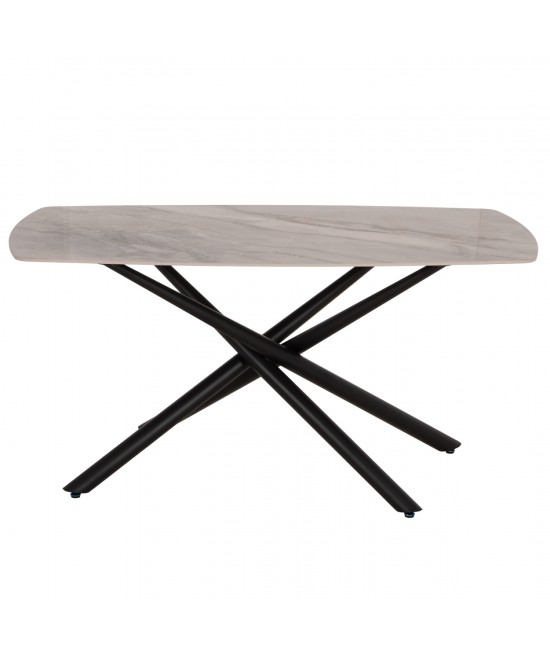 ΤΡΑΠΕΖΙ ΤΡΑΠΕΖΑΡΙΑΣ ISKA HM18420 ΚΕΡΑΜΙΚΟ TOP ΣΕ ΛΕΥΚΟ/ΚΑΦΕ ΜΑΡΜΑΡΟ 160x90x79Υεκ