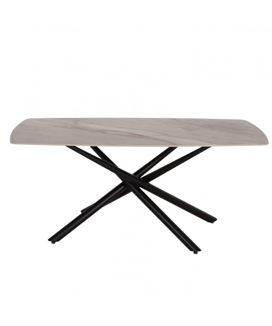 ΤΡΑΠΕΖΙ ΤΡΑΠΕΖΑΡΙΑΣ ISKA HM18423 ΚΕΡΑΜΙΚΟ TOP ΣΕ ΛΕΥΚΟ/ΚΑΦΕ ΜΑΡΜΑΡΟ 178x89x79Υεκ