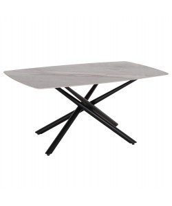ΤΡΑΠΕΖΙ ΤΡΑΠΕΖΑΡΙΑΣ ISKA HM18423 ΚΕΡΑΜΙΚΟ TOP ΣΕ ΛΕΥΚΟ/ΚΑΦΕ ΜΑΡΜΑΡΟ 178x89x79Υεκ