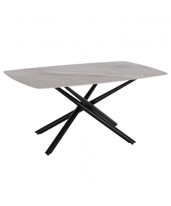 ΤΡΑΠΕΖΙ ΤΡΑΠΕΖΑΡΙΑΣ ISKA HM18423 ΚΕΡΑΜΙΚΟ TOP ΣΕ ΛΕΥΚΟ/ΚΑΦΕ ΜΑΡΜΑΡΟ 178x89x79Υεκ