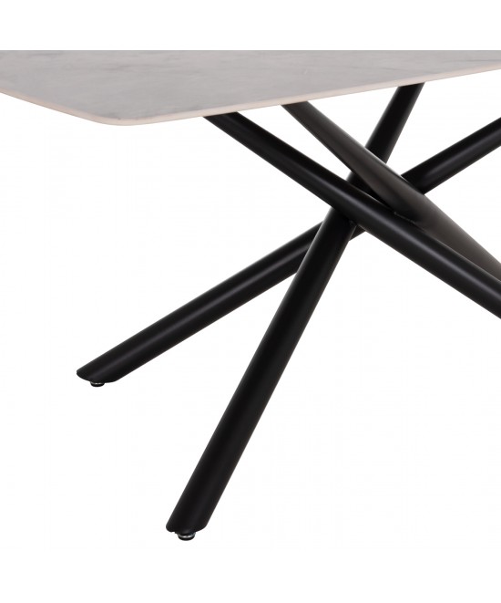 ΤΡΑΠΕΖΙ ΤΡΑΠΕΖΑΡΙΑΣ ISKA HM18423 ΚΕΡΑΜΙΚΟ TOP ΣΕ ΛΕΥΚΟ/ΚΑΦΕ ΜΑΡΜΑΡΟ 178x89x79Υεκ
