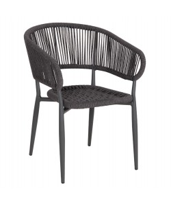 ΠΟΛΥΘΡΟΝΑ ΑΛΟΥΜΙΝΙΟΥ EULO HM5783.21 ΓΚΡΙ-TWISTED RATTAN ΓΚΡΙ 57x63x77Υεκ.