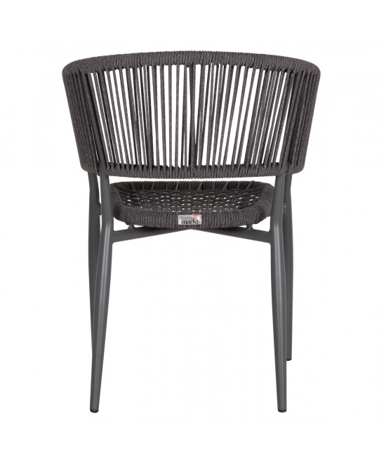 ΠΟΛΥΘΡΟΝΑ ΑΛΟΥΜΙΝΙΟΥ EULO HM5783.21 ΓΚΡΙ-TWISTED RATTAN ΓΚΡΙ 57x63x77Υεκ.