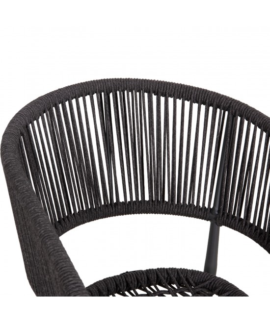 ΠΟΛΥΘΡΟΝΑ ΑΛΟΥΜΙΝΙΟΥ EULO HM5783.21 ΓΚΡΙ-TWISTED RATTAN ΓΚΡΙ 57x63x77Υεκ.
