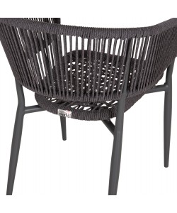 ΠΟΛΥΘΡΟΝΑ ΑΛΟΥΜΙΝΙΟΥ EULO HM5783.21 ΓΚΡΙ-TWISTED RATTAN ΓΚΡΙ 57x63x77Υεκ.