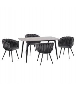 ΣΕΤ ΤΡΑΠΕΖΑΡΙΑΣ 5ΤΜΧ RAVEN HM12116.01 ΚΕΡΑΜΙΚΟ TOP ΓΚΡΙ ΜΑΡΜΑΡΟ--ΓΚΡΙ ΒΕΛΟΥΔΟ