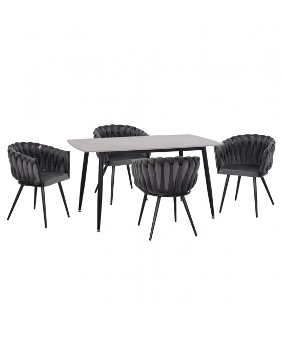 ΣΕΤ ΤΡΑΠΕΖΑΡΙΑΣ 5ΤΜΧ RAVEN HM12116.01 ΚΕΡΑΜΙΚΟ TOP ΓΚΡΙ ΜΑΡΜΑΡΟ--ΓΚΡΙ ΒΕΛΟΥΔΟ