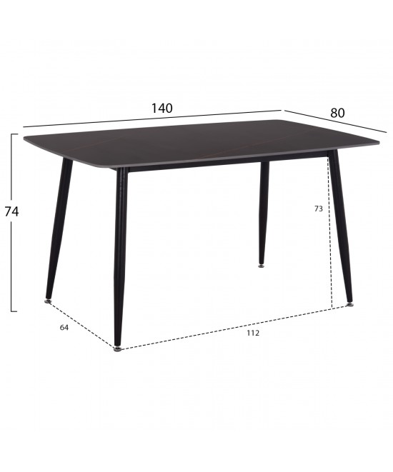 ΣΕΤ ΤΡΑΠΕΖΑΡΙΑΣ 5ΤΜΧ RAVEN HM12116.03 ΚΕΡΑΜΙΚΟ TOP ΜΑΥΡΟ ΜΑΡΜΑΡΟ--ΜΑΥΡΟ ΒΕΛΟΥΔΟ