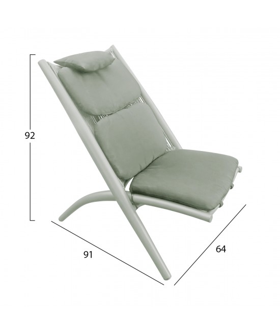 ΠΟΛΥΘΡΟΝΑ RELAX REMUS HM6642.07 ΑΛΟΥΜΙΝΙΟ & ΣΧΟΙΝΙ OLEFIN ΣΕ OLIVE GREEN 63x87x94Υεκ