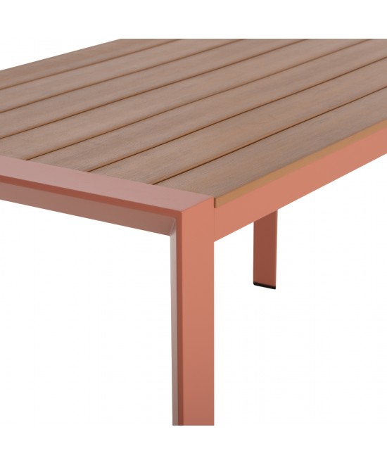 ΤΡΑΠΕΖΙ ΕΞΩΤ.ΧΩΡΟΥ GOYA HM6059.08 ΑΛΟΥΜΙΝΙΟ ΣE TERRACOTTA & POLYWOOD 160X80Χ75Υεκ.