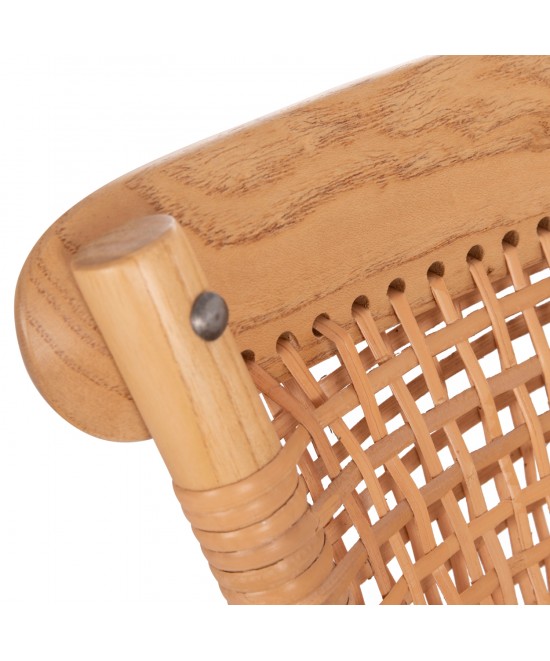 ΚΑΡΕΚΛΑ ΤΡΑΠΕΖΑΡΙΑΣ LIBERTY HM8752.11 TOON ΞΥΛΟ-ΨΑΘΑ RATTAN---Β'ΔΙΑΛΟΓΗΣ 49x54x89Υεκ
