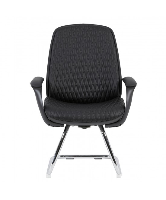 ΚΑΡΕΚΛΑ ΕΠΙΣΚΕΠΤΗ VELUM-s HM1235.01 ΜΑΥΡO PU--ΒΑΣΗ ΧΡΩΜΙΟΥ 71x60x100Υεκ.