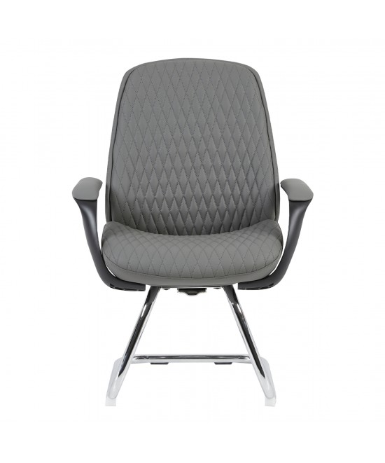 ΚΑΡΕΚΛΑ ΕΠΙΣΚΕΠΤΗ VELUM-s HM1235.10 ΓΚΡΙ PU--ΒΑΣΗ ΧΡΩΜΙΟΥ 71x60x100Υεκ.