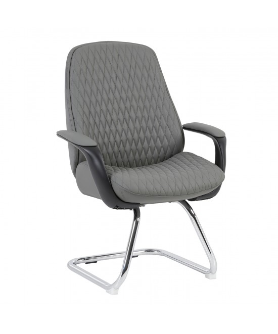 ΚΑΡΕΚΛΑ ΕΠΙΣΚΕΠΤΗ VELUM-s HM1235.10 ΓΚΡΙ PU--ΒΑΣΗ ΧΡΩΜΙΟΥ 71x60x100Υεκ.