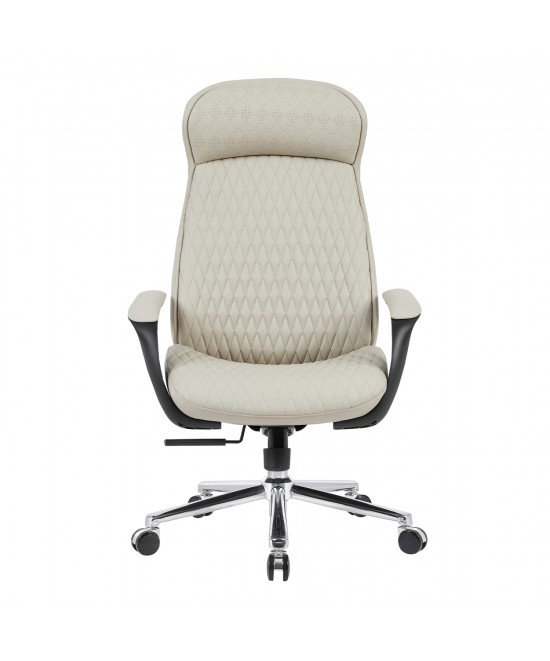 ΚΑΡΕΚΛΑ ΓΡΑΦΕΙΟΥ PREMIUM VELUM HM1233.02 ΜΠΕΖ PU--ΒΑΣΗ ΧΡΩΜΙΟΥ 71x69x116-122Υεκ.
