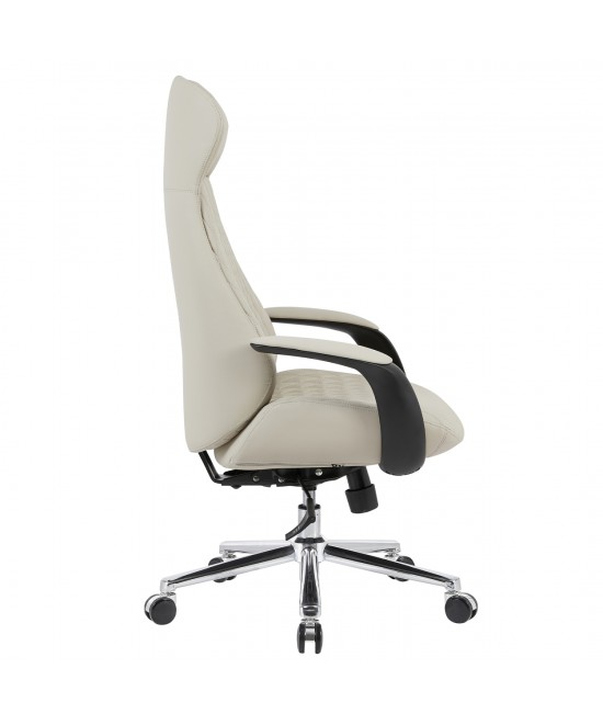 ΚΑΡΕΚΛΑ ΓΡΑΦΕΙΟΥ PREMIUM VELUM HM1233.02 ΜΠΕΖ PU--ΒΑΣΗ ΧΡΩΜΙΟΥ 71x69x116-122Υεκ.