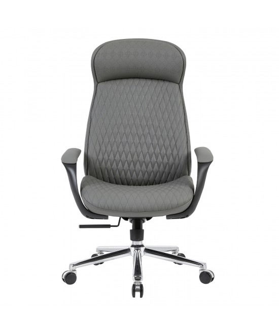 ΚΑΡΕΚΛΑ ΓΡΑΦΕΙΟΥ PREMIUM VELUM HM1233.10 ΓΚΡΙ PU--ΒΑΣΗ ΧΡΩΜΙΟΥ 71x69x116-122Υεκ.