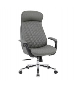 ΚΑΡΕΚΛΑ ΓΡΑΦΕΙΟΥ PREMIUM VELUM HM1233.10 ΓΚΡΙ PU--ΒΑΣΗ ΧΡΩΜΙΟΥ 71x69x116-122Υεκ.