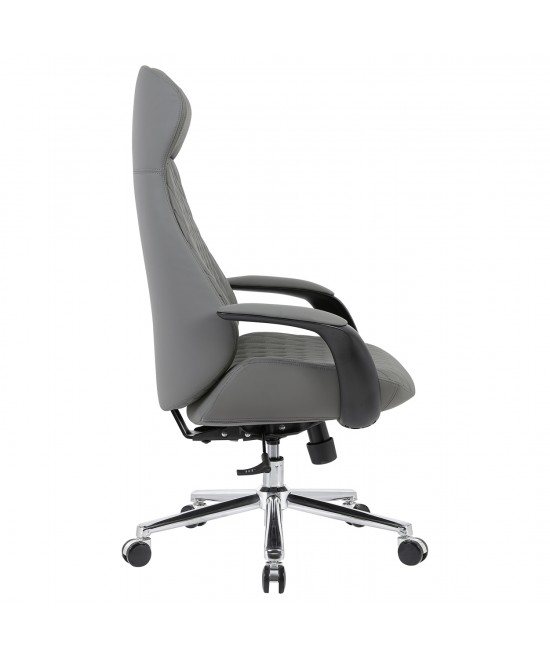 ΚΑΡΕΚΛΑ ΓΡΑΦΕΙΟΥ PREMIUM VELUM HM1233.10 ΓΚΡΙ PU--ΒΑΣΗ ΧΡΩΜΙΟΥ 71x69x116-122Υεκ.