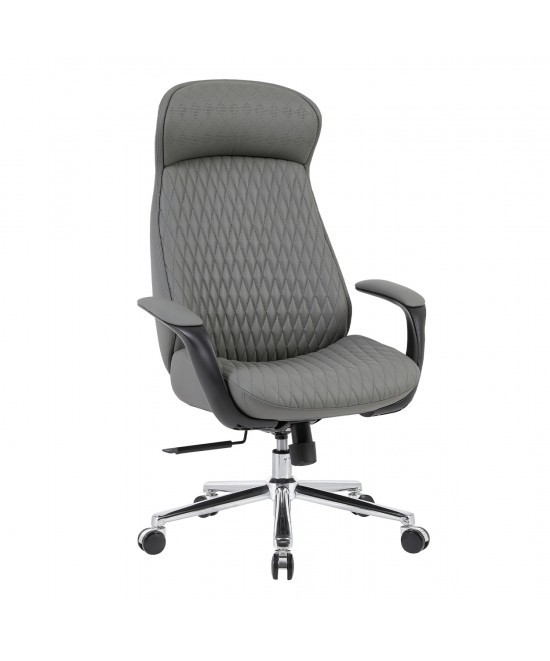 ΚΑΡΕΚΛΑ ΓΡΑΦΕΙΟΥ PREMIUM VELUM HM1233.10 ΓΚΡΙ PU--ΒΑΣΗ ΧΡΩΜΙΟΥ 71x69x116-122Υεκ.