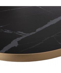 ΕΠΙΦΑΝΕΙΑ ΤΡΑΠΕΖΙΟΥ SINTERED STONE HM6652.13 ΜΕ ΠΛΑΙΣΙΟ ALU ΧΡΥΣΟ Φ60εκ.