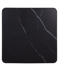 ΕΠΙΦΑΝΕΙΑ ΤΡΑΠΕΖΙΟΥ SINTERED STONE ΤΕΤΡΑΓΩΝΗ HM6655.03 ΠΛΑΙΣΙΟ ALU ΜΑΥΡΟ 80x80εκ.