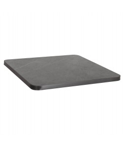 ΕΠΙΦΑΝΕΙΑ ΤΡΑΠΕΖΙΟΥ SINTERED STONE ΤΕΤΡΑΓΩΝΗ HM6655.05 ΠΛΑΙΣΙΟ ALU ΓΚΡΙ 80x80εκ.