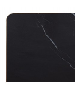 ΕΠΙΦΑΝΕΙΑ ΤΡΑΠΕΖΙΟΥ SINTERED STONE ΟΡΘΟΓΩΝΙΑ HM6656.13 ΠΛΑΙΣΙΟ ALU ΧΡΥΣΟ 120x80εκ.