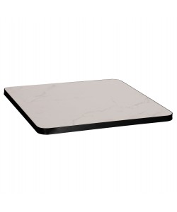 ΕΠΙΦΑΝΕΙΑ ΤΡΑΠΕΖΙΟΥ SINTERED STONE ΤΕΤΡΑΓΩΝΗ HM6655.02 ΠΛΑΙΣΙΟ ALU ΜΑΥΡΟ 80x80εκ.