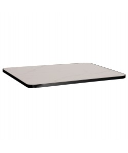 ΕΠΙΦΑΝΕΙΑ ΤΡΑΠΕΖΙΟΥ SINTERED STONE ΟΡΘΟΓΩΝΙΑ HM6656.02 ΠΛΑΙΣΙΟ ALU ΜΑΥΡΟ 120x80εκ.