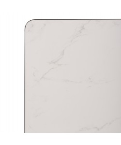 ΕΠΙΦΑΝΕΙΑ ΤΡΑΠΕΖΙΟΥ SINTERED STONE ΟΡΘΟΓΩΝΙΑ HM6656.02 ΠΛΑΙΣΙΟ ALU ΜΑΥΡΟ 120x80εκ.