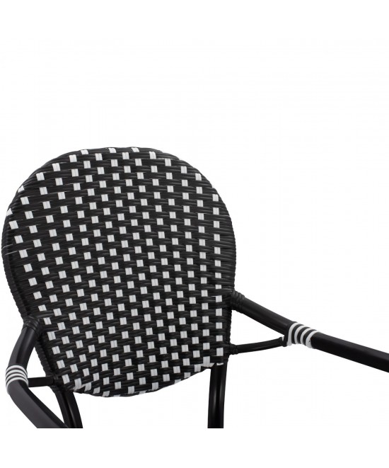 ΠΟΛΥΘΡΟΝΑ ΑΛΟΥΜΙΝΙΟΥ BAMBOO LOOK ΜΕ ΜΑΥΡΟ ΛΕΥΚΟ WICKER HM5793.02 56X63X96Y εκ.