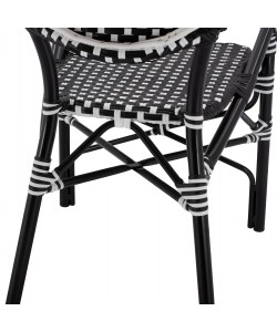 ΠΟΛΥΘΡΟΝΑ ΑΛΟΥΜΙΝΙΟΥ BAMBOO LOOK ΜΕ ΜΑΥΡΟ ΛΕΥΚΟ WICKER HM5793.02 56X63X96Y εκ.