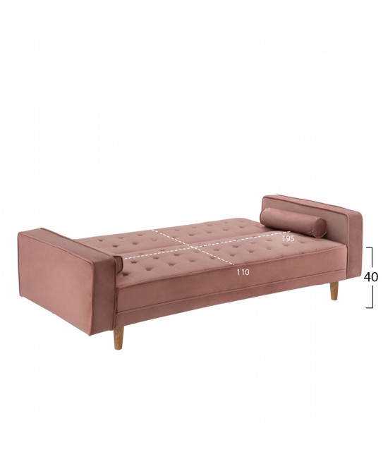 ΚΑΝΑΠΕΣ ΚΡΕΒΑΤΙ SALVADOR HM3150.12 ΒΕΛΟΥΔΟ ΣΑΠΙΟ ΜΗΛΟ  223X90X80Y εκ.