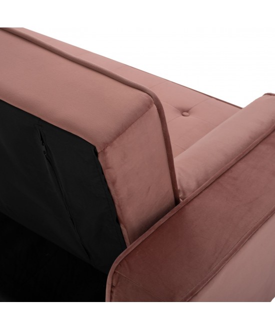 ΚΑΝΑΠΕΣ ΚΡΕΒΑΤΙ SALVADOR HM3150.12 ΒΕΛΟΥΔΟ ΣΑΠΙΟ ΜΗΛΟ  223X90X80Y εκ.