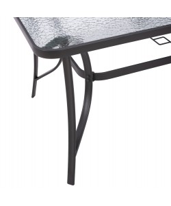 ΤΡΑΠΕΖΙ BRUNO 150X90Χ75Υεκ. ΜΕΤΑΛΛΙΚΟ ΟΡΘΟΓΩΝΙΟ ΓΚΡΙ ΜΕ ΤΡΥΠΑ ΟΜΠΡΕΛΑΣ Φ38  HM5145.11