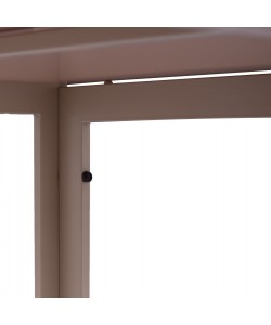 ΤΡΑΠΕΖΙ ΜΕΤΑΛΛΙΚΟ OFER ΟΡΘΟΓΩΝΙΟ ΚΑΠΟΥΤΣΙΝΟ ΜΕ ΓΥΑΛΙ ΚΑΠΟΥΤΣΙΝΟ 150X90Χ75Υεκ. HM5767.04