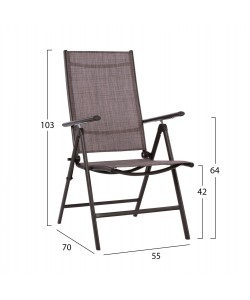 ΣΕΤ ΤΡΑΠΕΖΑΡΙΑ 7ΤΜΧ ΤΡΑΠΕΖΙ BRUNO 150Χ90 & ΠΟΛΥΘΡΟΝΕΣ 7ΘΕΣΕΩΝ ΚΑΦΕ HM11489