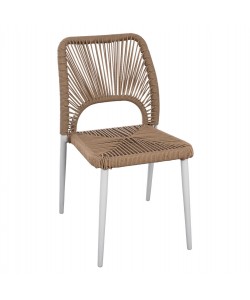 ΚΑΡΕΚΛΑ ΑΛΟΥΜΙΝΙΟΥ ΛΕΥΚΗ ΜΕ ΣΧΟΙΝΙ PE ΜΠΕΖ HM5770.01 45x63x82Υ εκ.