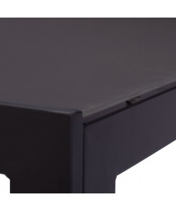 ΤΡΑΠΕΖΙ ΜΕΤΑΛΛΙΚΟ OFER ΟΡΘΟΓΩΝΙΟ ΓΚΡΙ ΜΕ ΓΥΑΛΙ ΓΚΡΙ 150X90Χ75Υεκ. HM5767.01