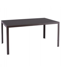 ΤΡΑΠΕΖΙ ΜΕΤΑΛΛΙΚΟ OFER ΟΡΘΟΓΩΝΙΟ ΚΑΦΕ ΜΕ ΓΥΑΛΙ ΚΑΦΕ 150X90Χ75Υεκ. HM5767.02