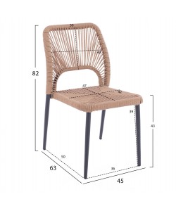 ΣΕΤ ΤΡΑΠΕΖΑΡΙΑΣ 7 ΤΜΧ ΤΡΑΠΕΖΙ ΓΚΡΙ 150X90 ΚΑΙ ΚΑΡΕΚΛΑ ΜΕ ΣΧΟΙΝΙ HM11526.01