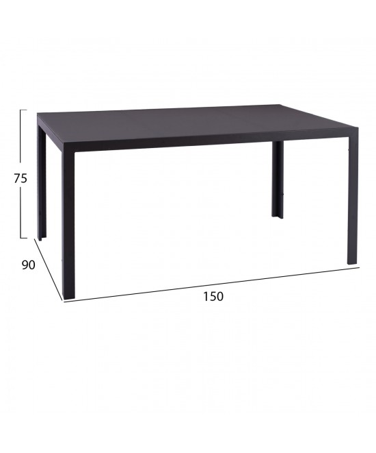 ΣΕΤ ΤΡΑΠΕΖΑΡΙΑΣ 7 ΤΜΧ ΤΡΑΠΕΖΙ ΓΚΡΙ 150X90 ΚΑΙ ΠΟΛΥΘΡΟΝΑ ΠΤΥΣ/ΝΗ HM11531.01