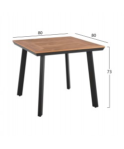 ΣΕΤ ΤΡΑΠΕΖΑΡΙΑΣ 3ΤΜΧ ΤΡΑΠΕΖΙ ΑΝΘΡΑΚΙ 80x80 ΚΑΙ ΠΟΛΥΘΡΟΝΑ ΜΕ ΣΧΟΙΝΙ HM11537.02