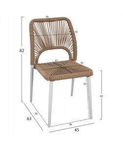 ΣΕΤ ΤΡΑΠΕΖΑΡΙΑΣ 3ΤΜΧ ΤΡΑΠΕΖΙ ΛΕΥΚΟ 80x80 ΚΑΙ ΚΑΡΕΚΛΑ ΜΕ ΣΧΟΙΝΙ HM11536.01
