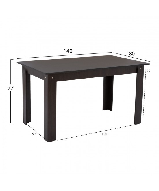 ΤΡΑΠΕΖΙ ΚΟΥΖΙΝΑΣ KELVIN 140x80x77Υεκ. WENGE HM2429.02 ΤΡΑΠΕΖΙ ΚΟΥΖΙΝΑΣ KELVIN 140x80x77Υεκ. WENGE HM2429.02